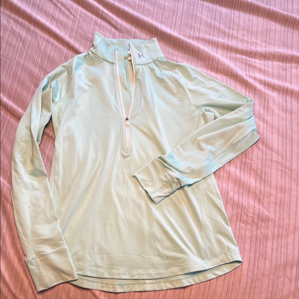 Under Armour Mint Green Quarter-Zip Top